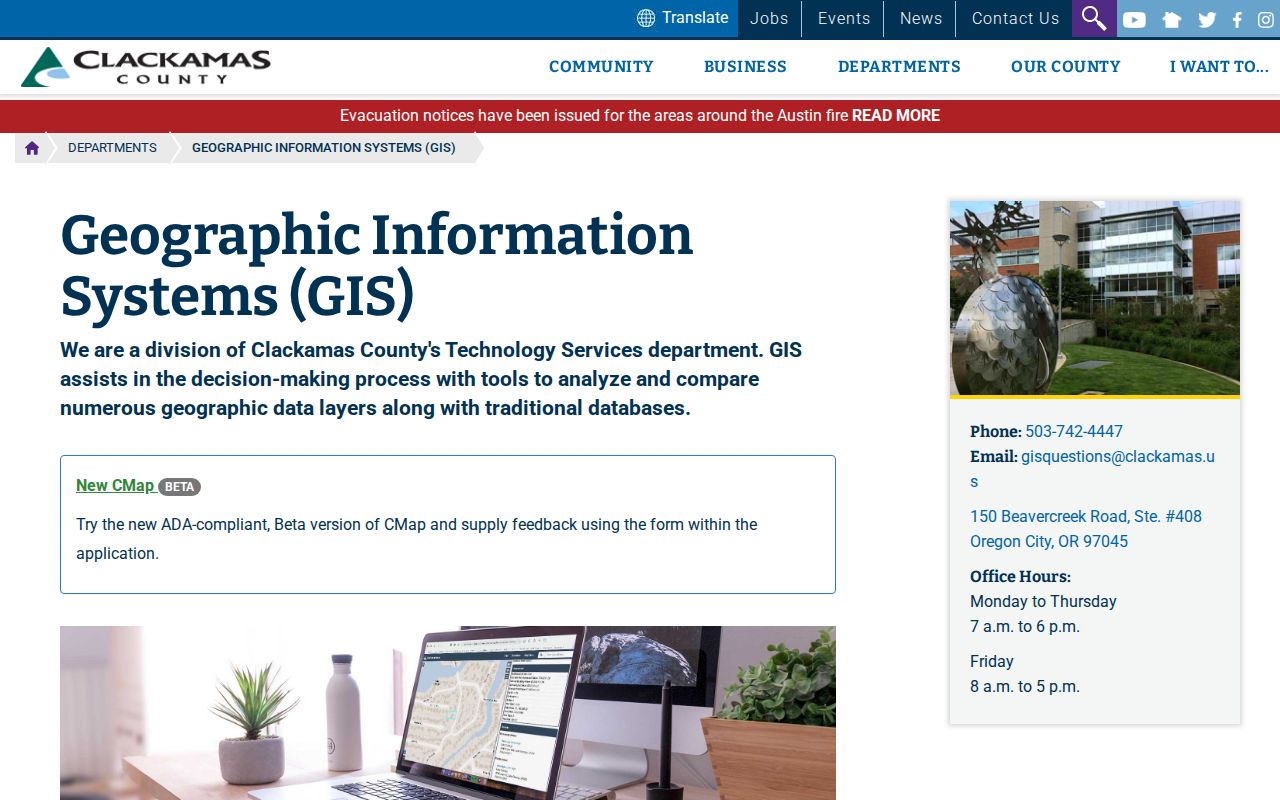 Tualatin ZIP code directory county check through Clackamas County GIS