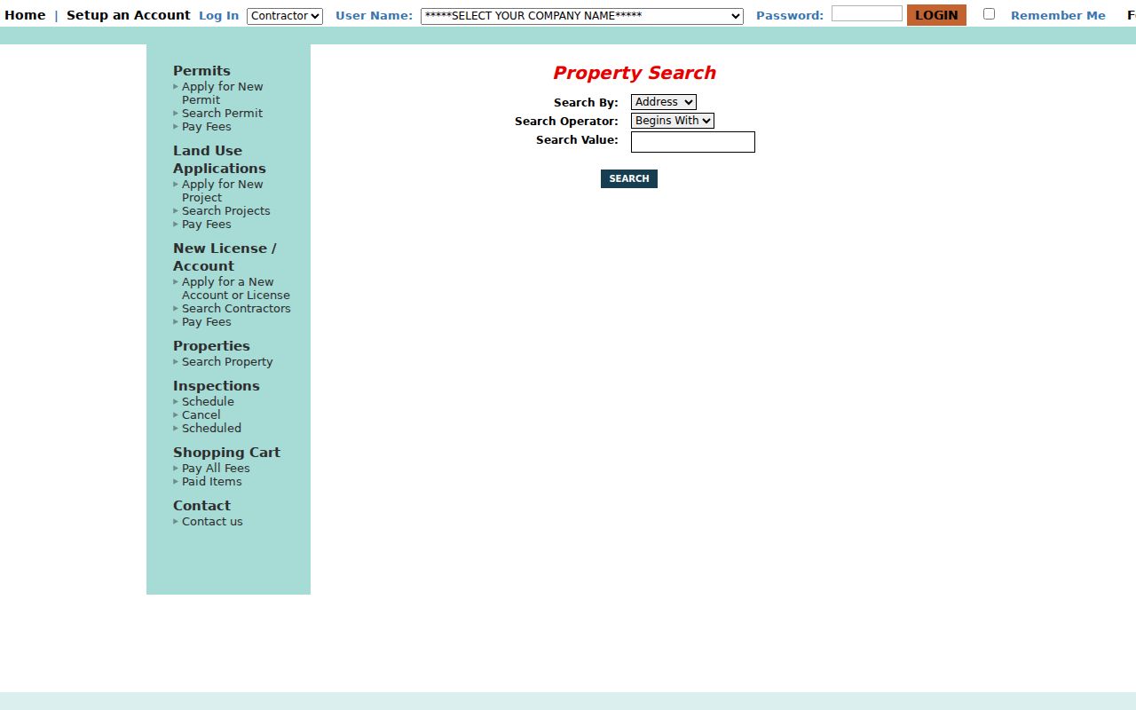 Tualatin resident lookup eTRAKiT property search fields